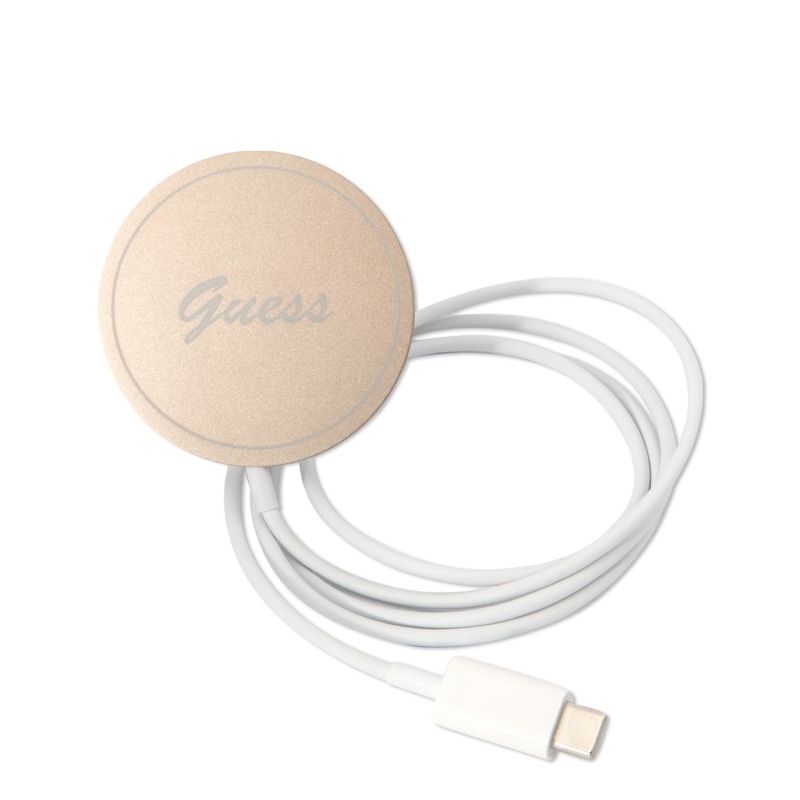 Guess 4G MagSafe Kompatibilný Zadný Kryt + Bezdrôtová Nabíjačka pre iPhone 14 Pro Brown