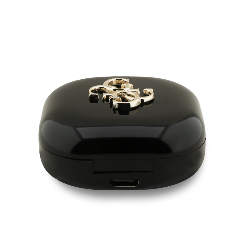 Guess 4G Metal Logo TWS Bezdrôtové Slúchadlá Black
