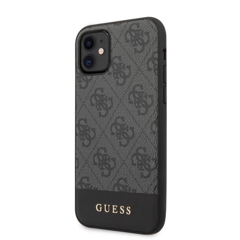 Guess 4G Stripe Zadný Kryt pre iPhone 11 Grey