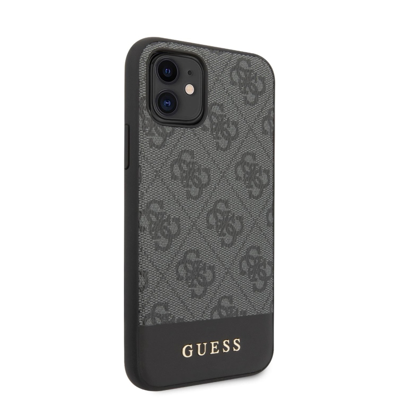 Guess 4G Stripe Zadný Kryt pre iPhone 11 Grey