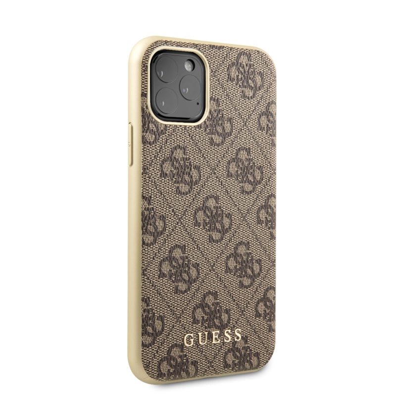 Guess 4G Zadný Kryt pre iPhone 11 Pro Brown