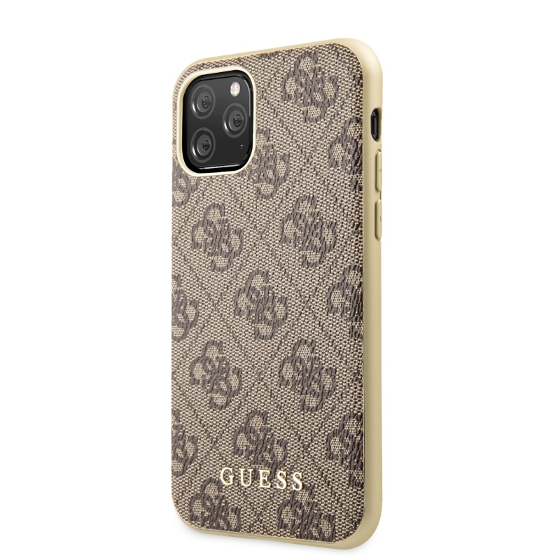 Guess 4G Zadný Kryt pre iPhone 11 Pro Brown