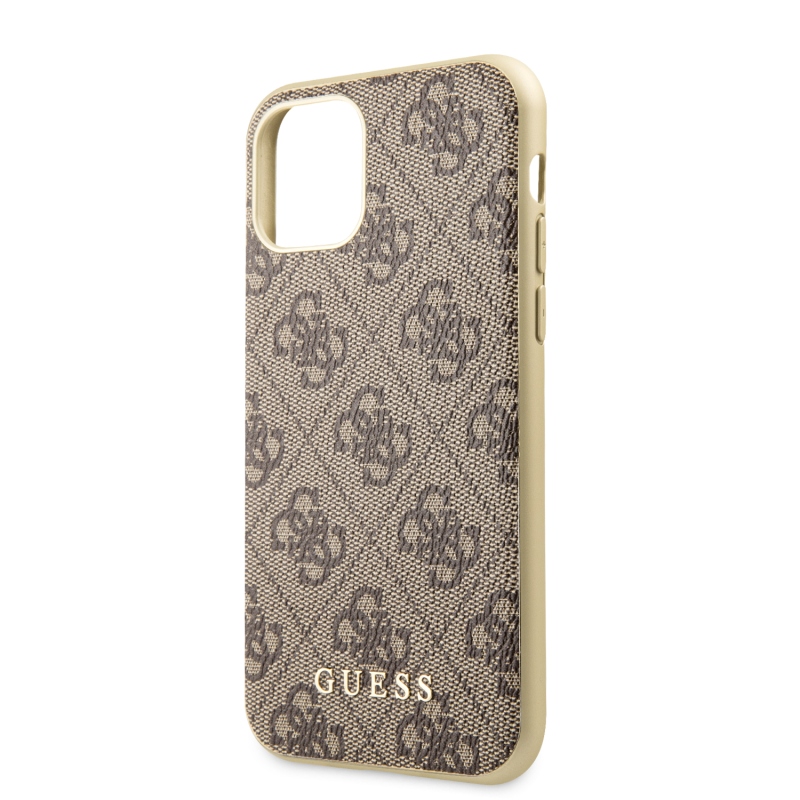 Guess 4G Zadný Kryt pre iPhone 11 Pro Brown