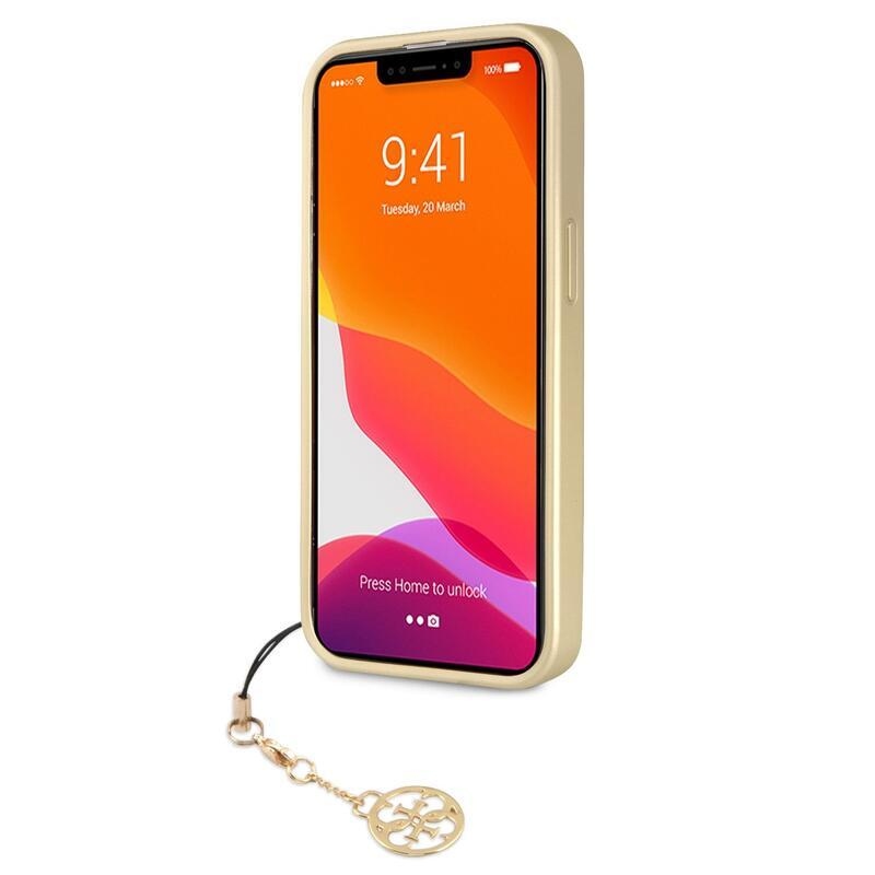 Guess charms gélový obal s pevným chrbtom na iPhone 13 Pro Max - šedý