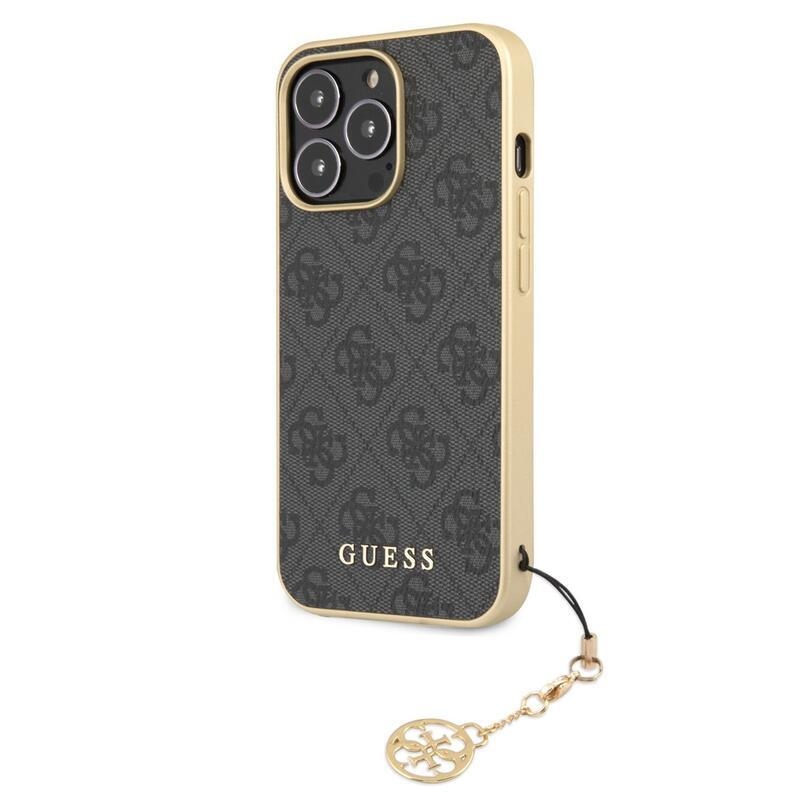 Guess charms gélový obal s pevným chrbtom na iPhone 13 Pro Max - šedý