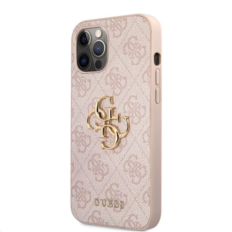 Guess gélový obal s pevným chrbtom na iPhone 12 Pro Max - ružový