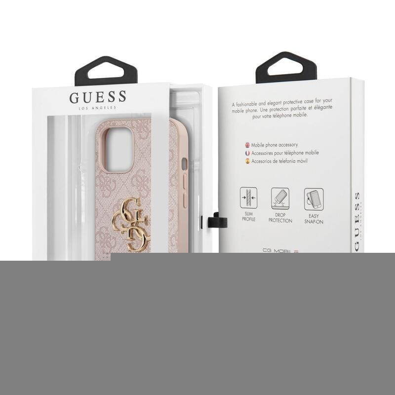 Guess gélový obal s pevným chrbtom na iPhone 12 Pro Max - ružový
