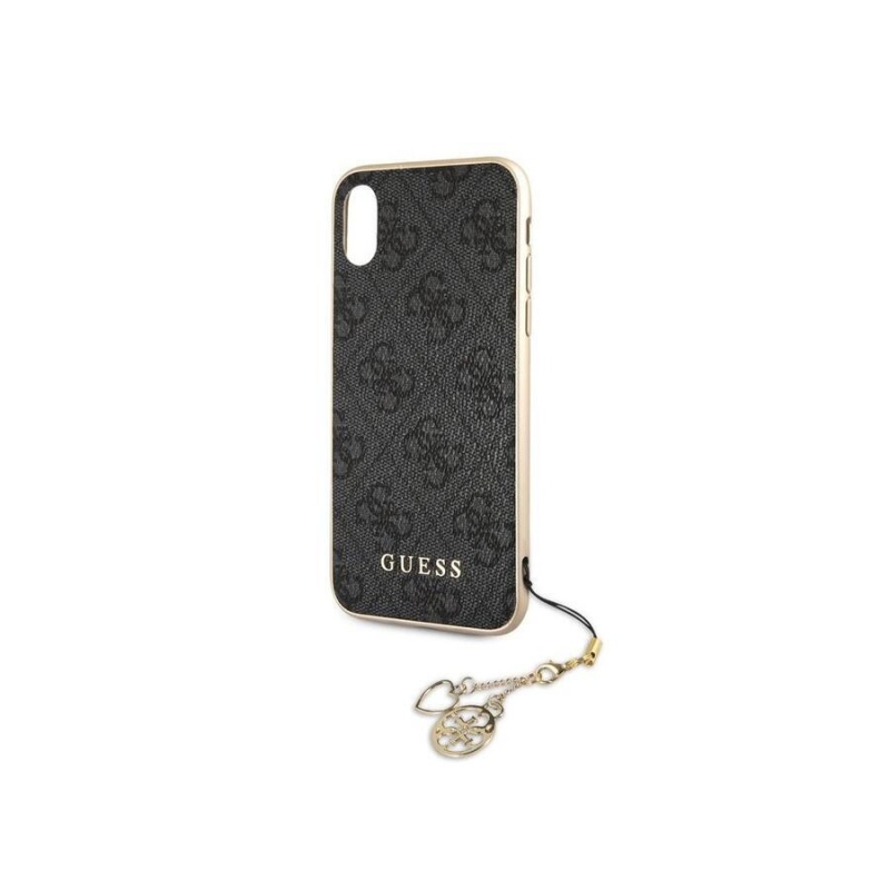 Guess gélový obal s pevným chrbtom na iPhone XR - šedý