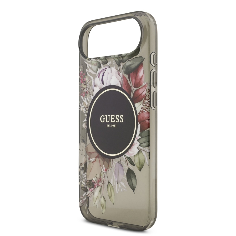 Guess IML Flowers Strap MagSafe zadný kryt pre iPhone Air Black