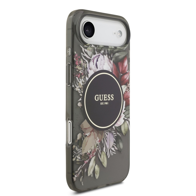 Guess IML Flowers Strap MagSafe zadný kryt pre iPhone Air Black