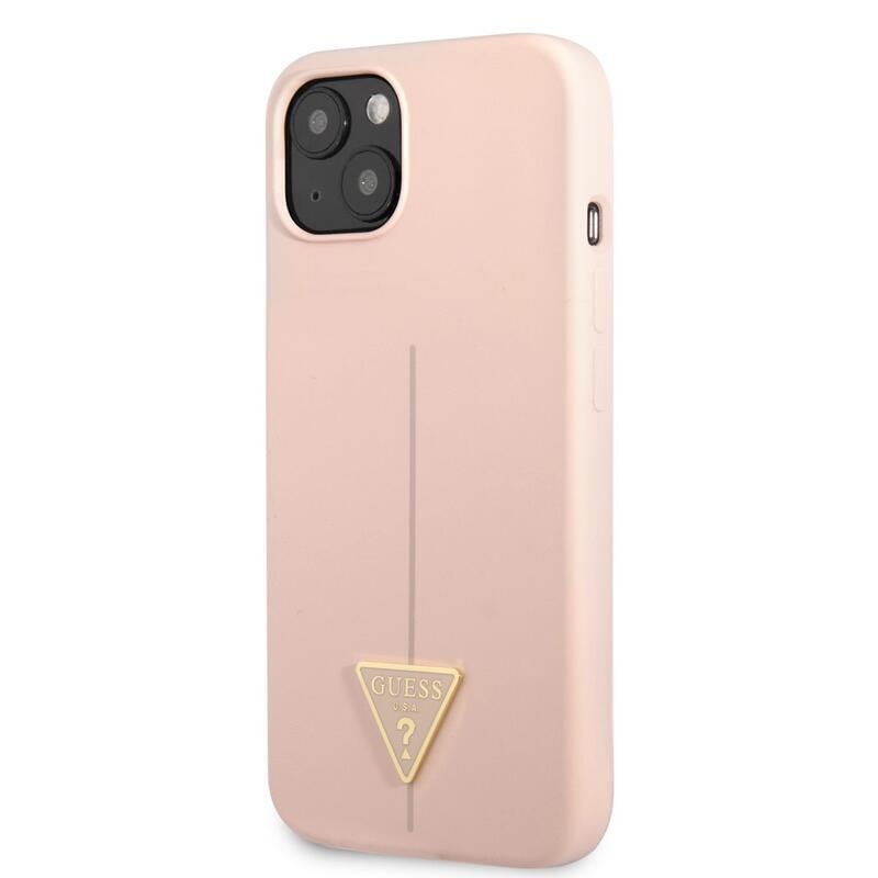 Guess line silikónový obal na iPhone 13 mini - ružový