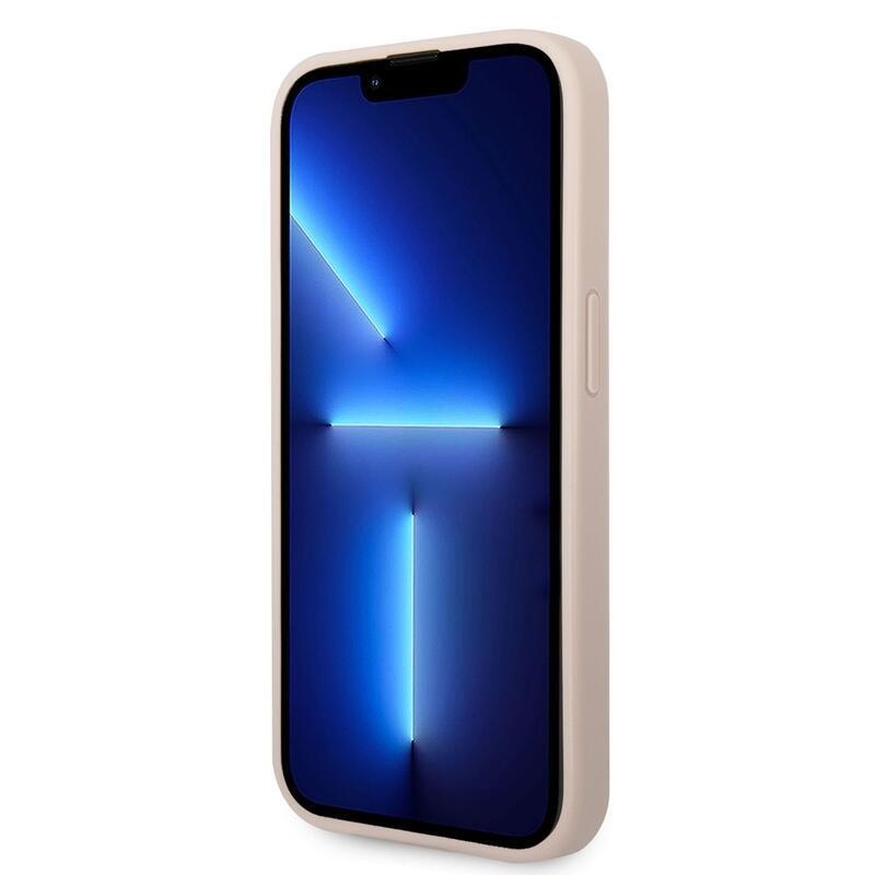 Guess obal s kovovým logom na iPhone 14 Pro - ružový