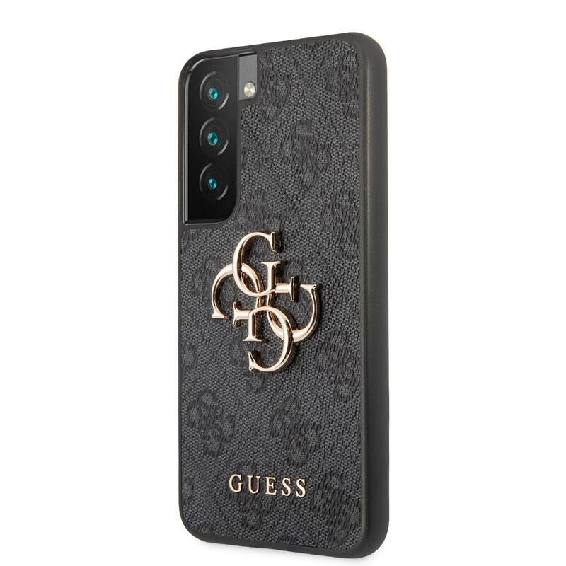Guess obal s kovovým logom na Samsung Galaxy S22 - šedý