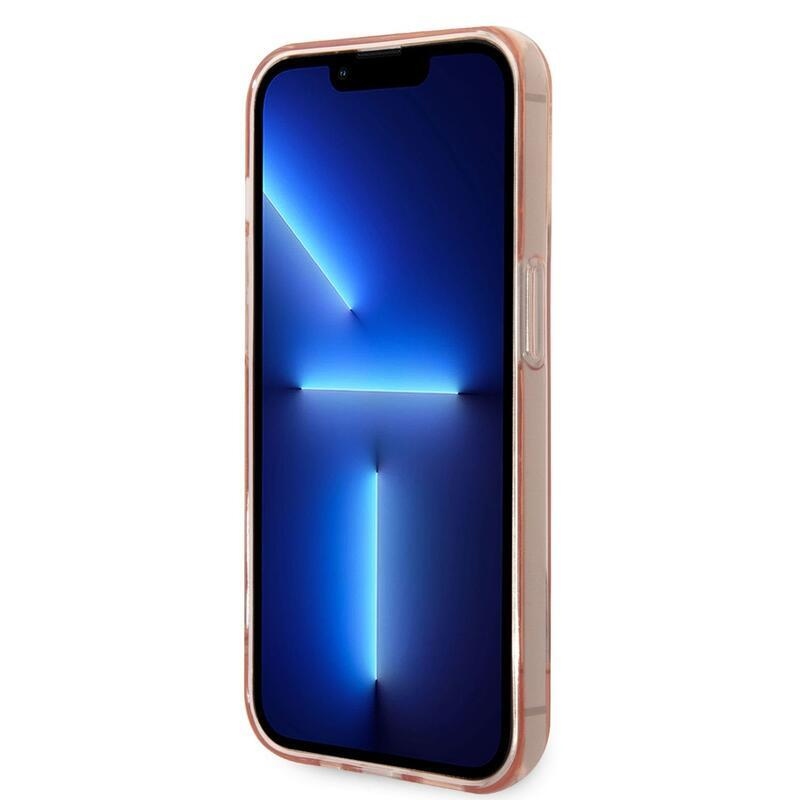 Guess outline gélový obal s pevným chrbtom na iPhone 14 Pro Max - ružový