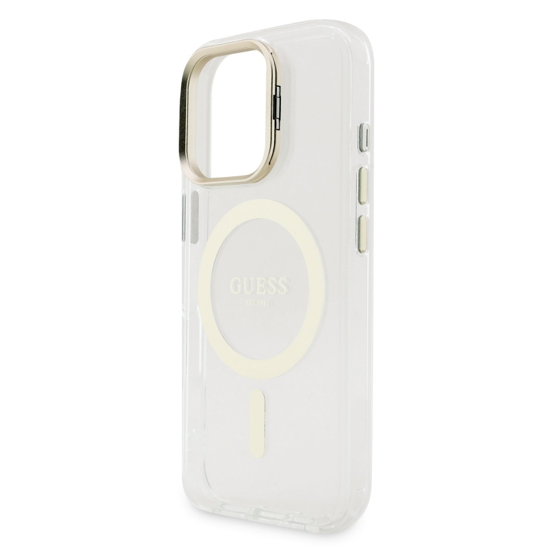 Guess PC/TPU galvanizovaný stojan Camera Frame Back Cover s odnímateľným pozadím pre iPhone 16 Pro