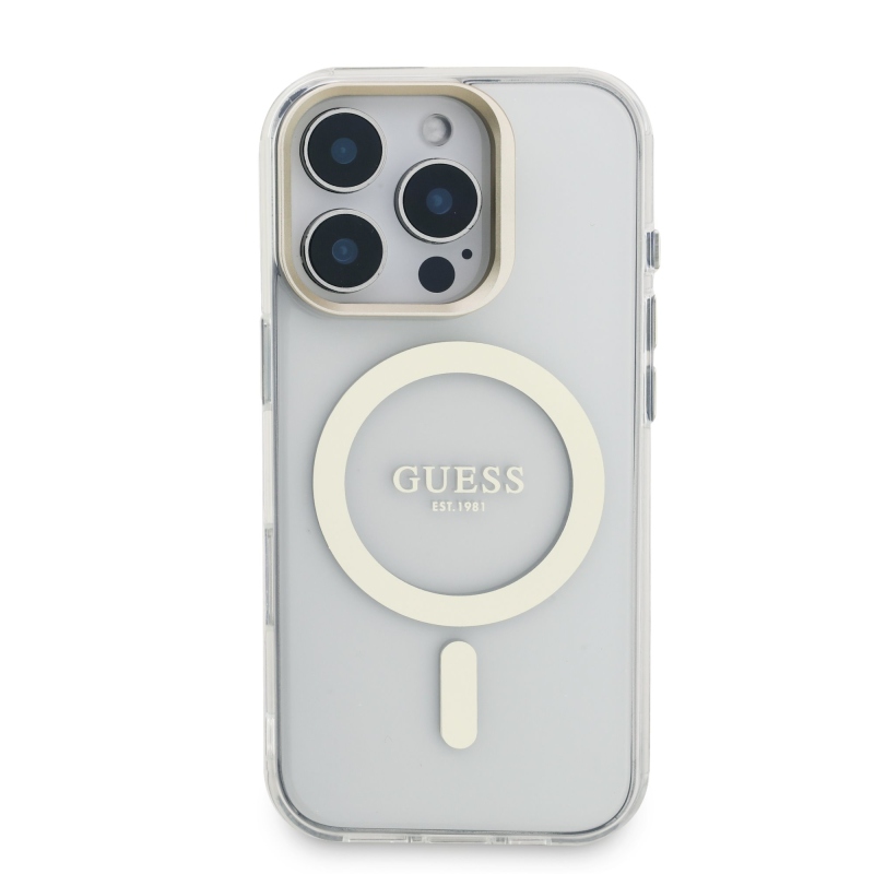 Guess PC/TPU galvanizovaný stojan Camera Frame Back Cover s odnímateľným pozadím pre iPhone 16 Pro