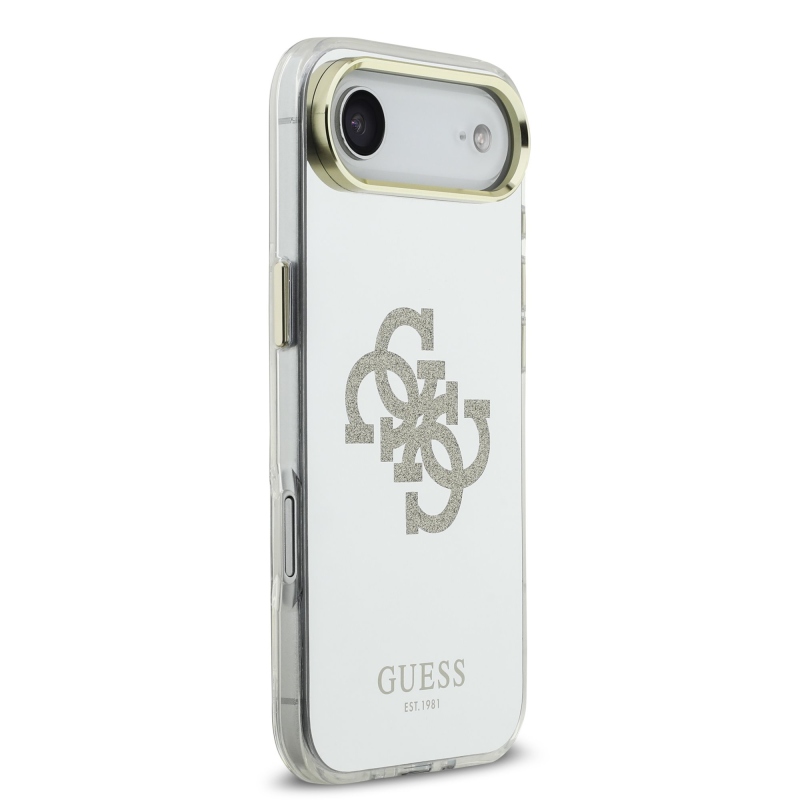 Guess PC/TPU Mirror 4G Glitter Logo MagSafe zadný kryt pre iPhone Air Gold