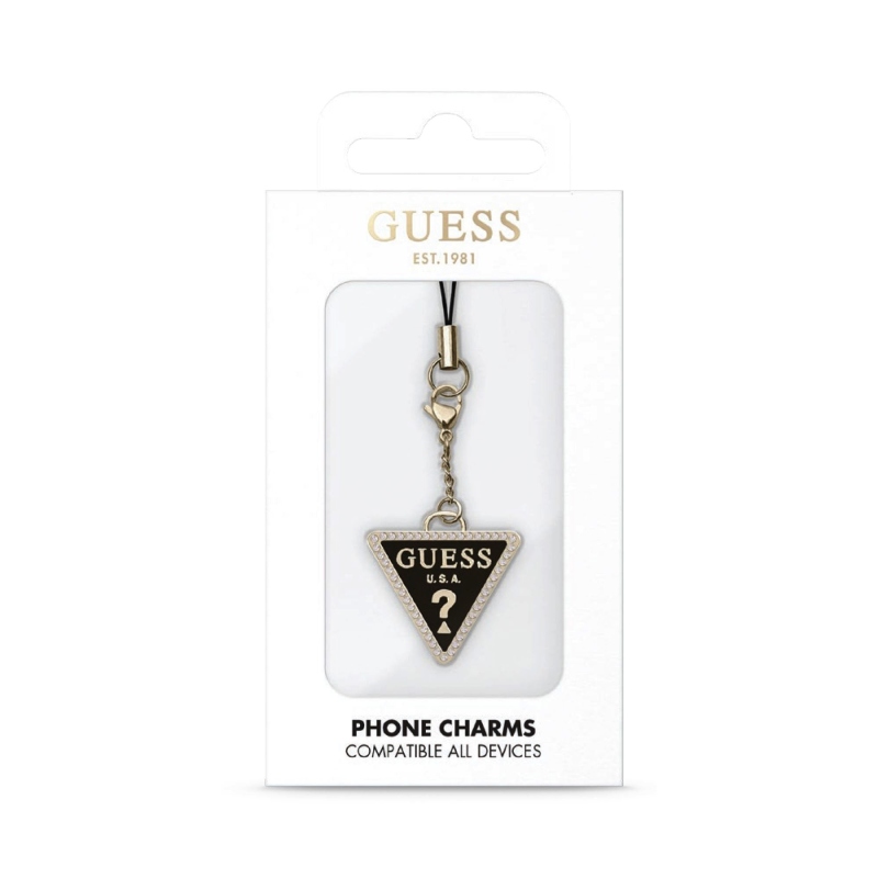 Guess Prívesok Strass Triangle Metal Logo