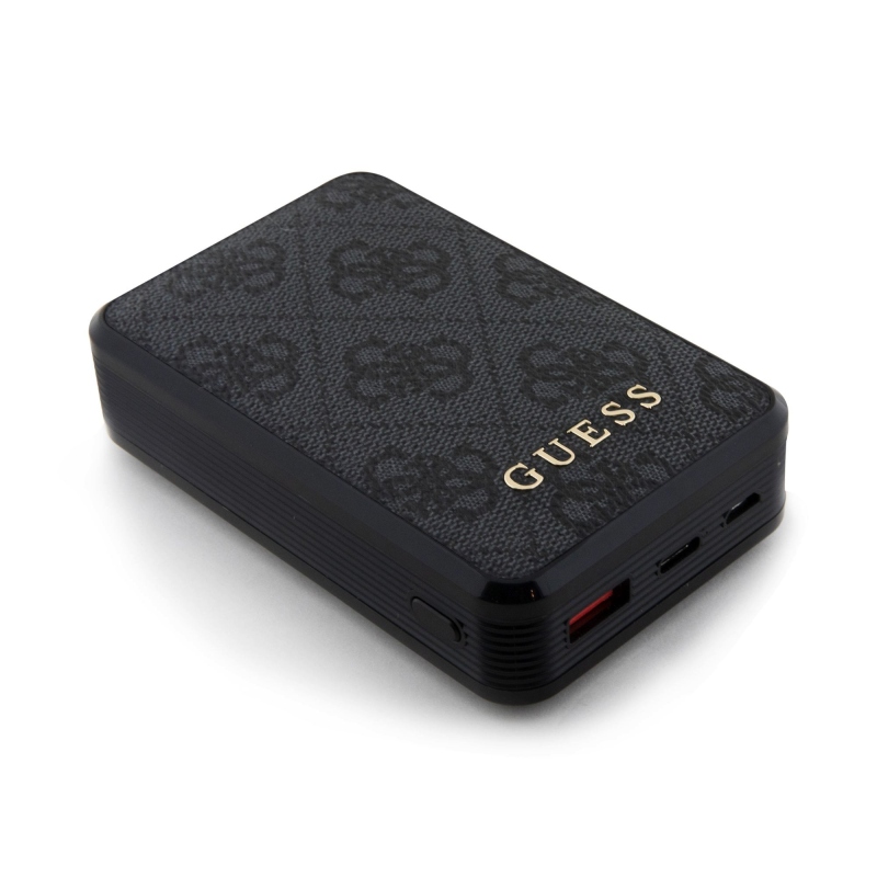 Guess PU 4G Leather Powerbanka 10000mAh Black