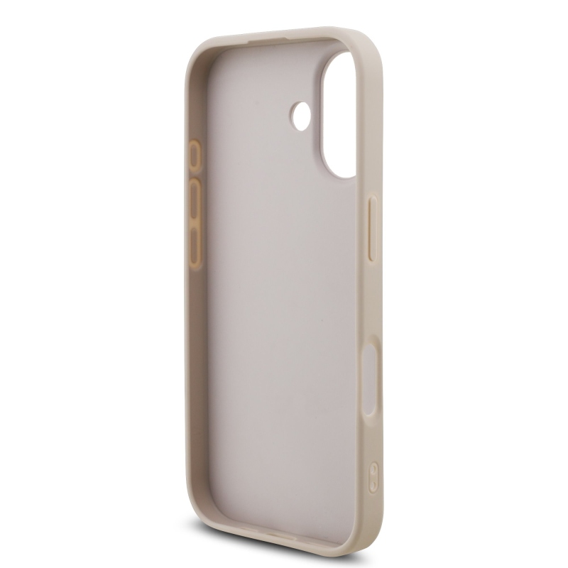 Guess PU 4G Kovový zadný kryt s logom pre iPhone 17 Pink