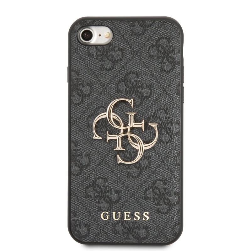 Guess PU 4G Metal Logo Zadný Kryt pre iPhone 7/8/SE2020/SE2022 Grey