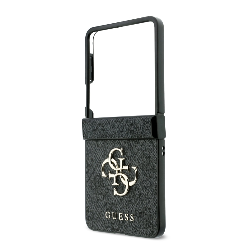 Guess PU 4G Metal Logo – zadný kryt pre Samsung Galaxy Z Flip 8, sivý
