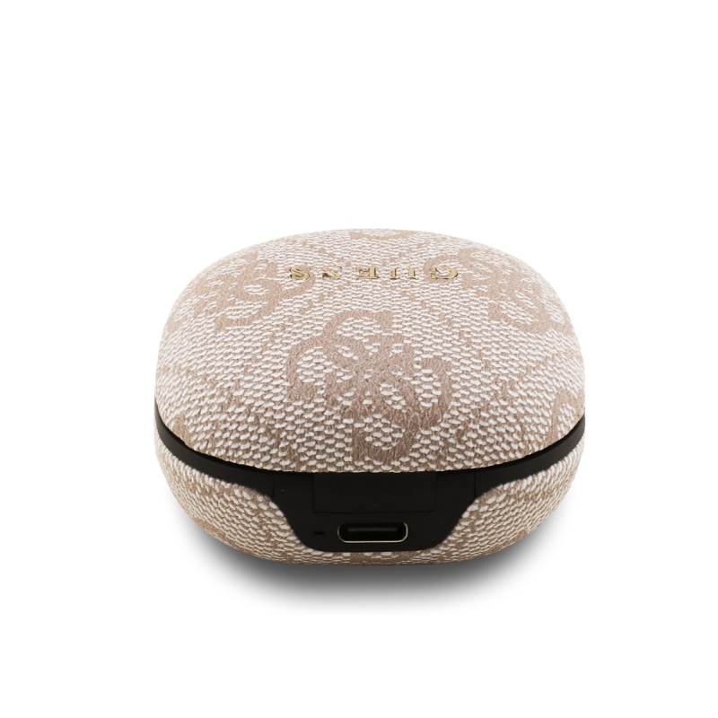 Guess PU 4G Script Logo ENC TWS Bezdrôtové Slúchadlá Pink