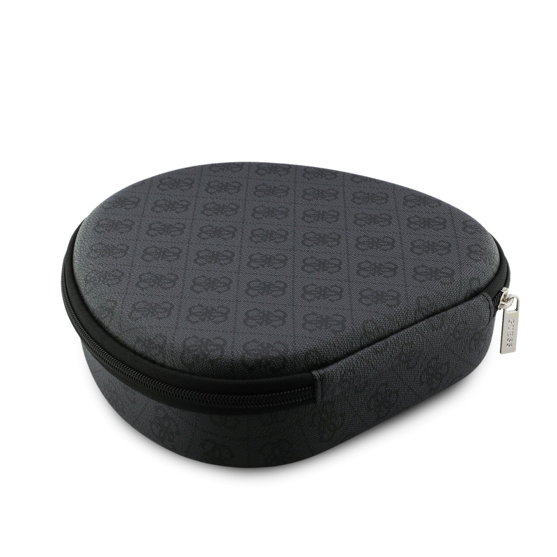 Bezdrôtové slúchadlá Guess PU 4G Triangle Logo ENC Black