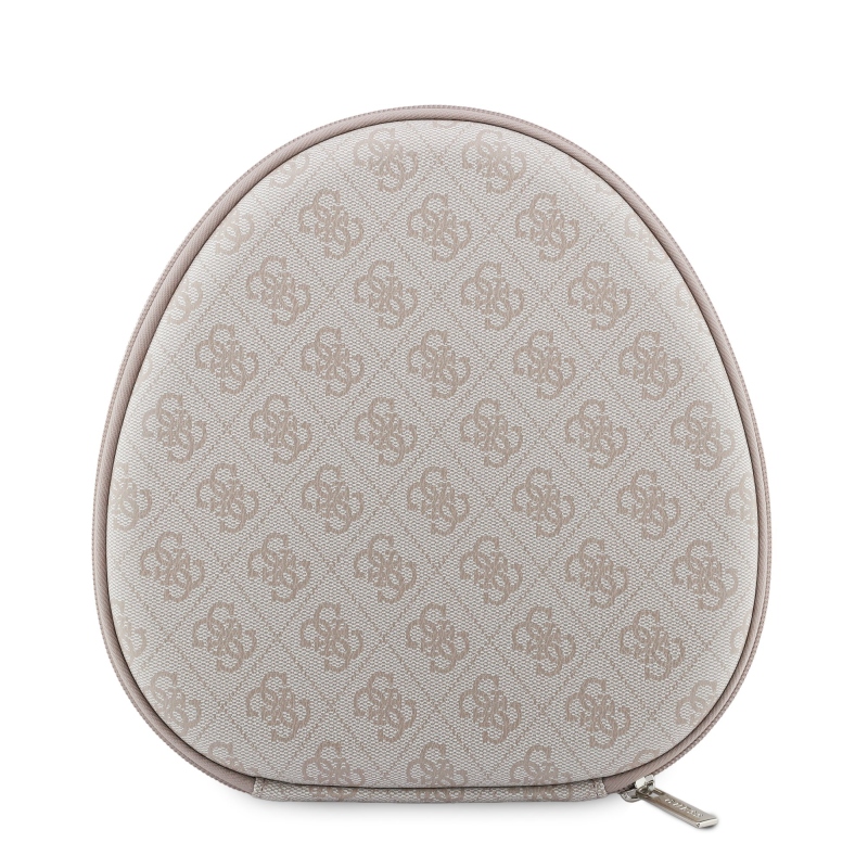 Bezdrôtové slúchadlá Guess PU 4G Triangle Logo ENC Pink