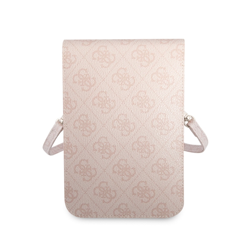 Guess PU 4G Triangle Logo Phone Bag Pink