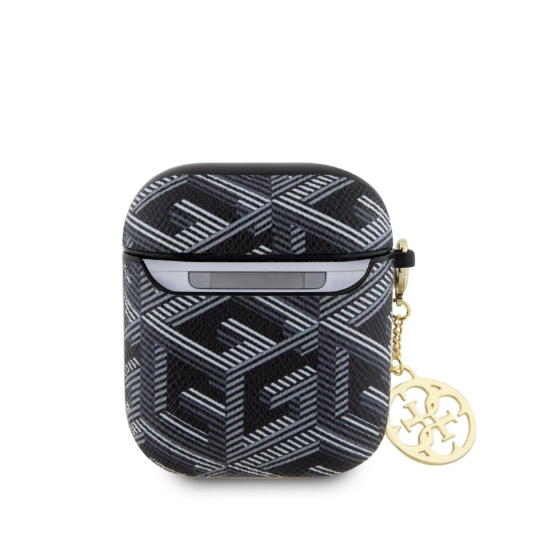 Guess PU G Cube Charm Puzdro pre AirPods 1/2 Black