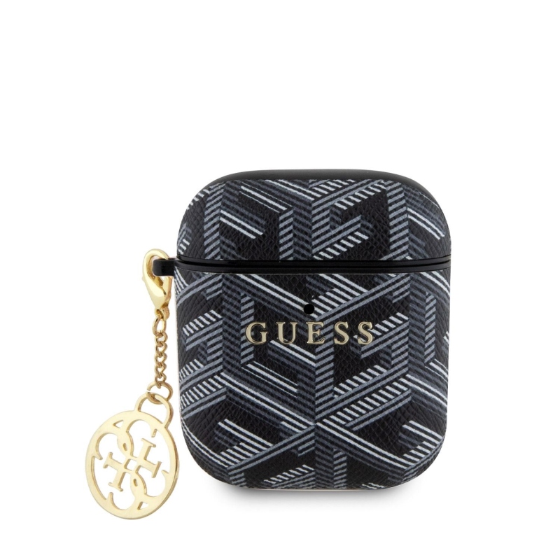 Guess PU G Cube Charm Puzdro pre AirPods 1/2 Black