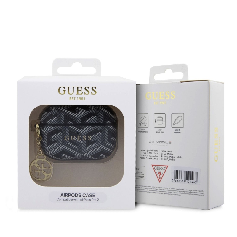 Guess PU G Cube Charm Puzdro pre AirPods Pro 2 Black