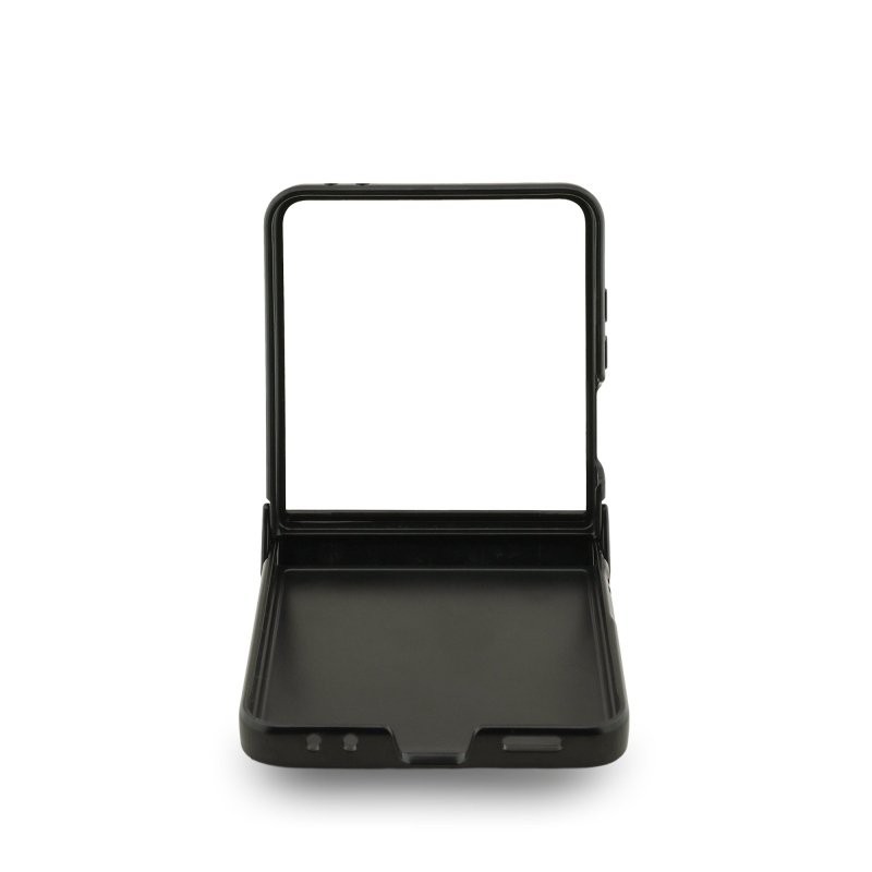 Guess PU kožený 4G farebný magnetický zadný kryt pre Samsung Galaxy Z Flip 7 Black