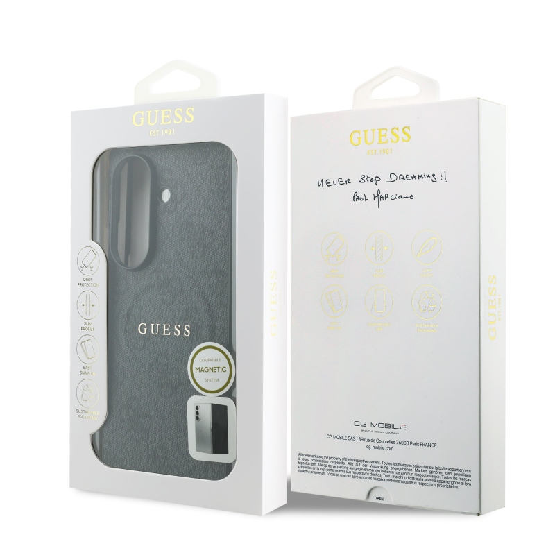 Guess PU Leather 4G Magnetic zadný kryt pre Samsung Galaxy Z Fold 8 Ultra Black