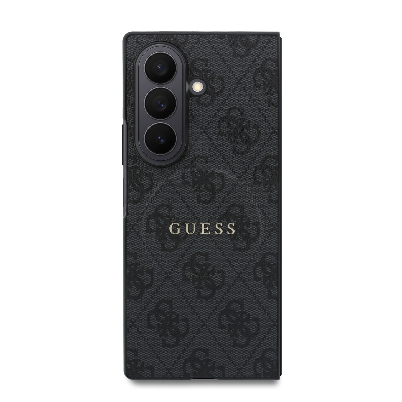 Guess PU Leather 4G Magnetic zadný kryt pre Samsung Galaxy Z Fold 8 Ultra Black