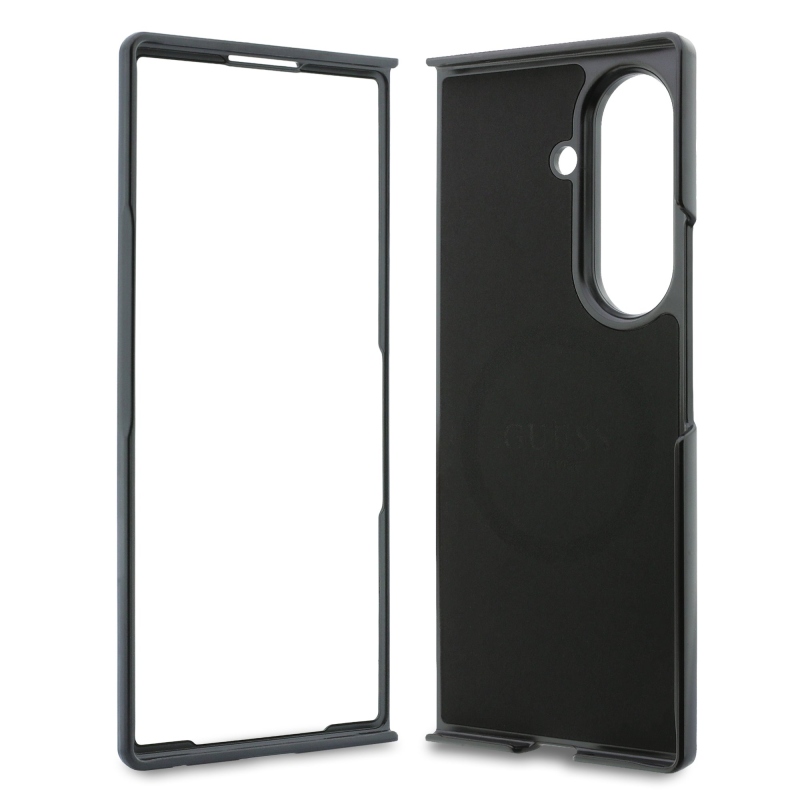 Guess PU koža 4G magnetický zadný kryt pre Samsung Galaxy Z Fold 8 Ultra Brown