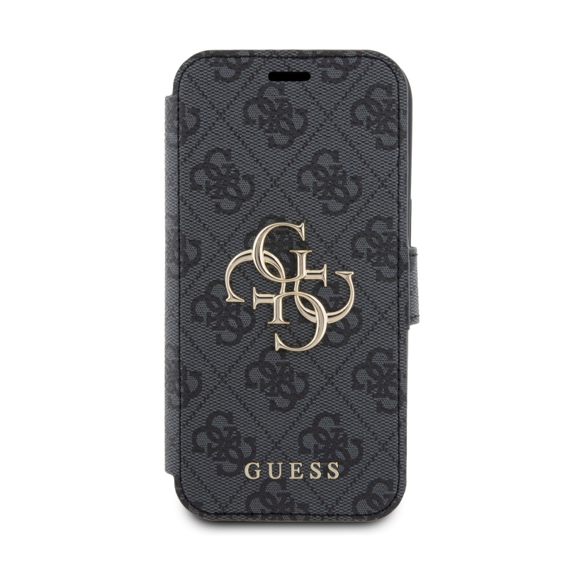 Guess PU Leather 4G Metal Logo Book Puzdro pre iPhone 15 Grey