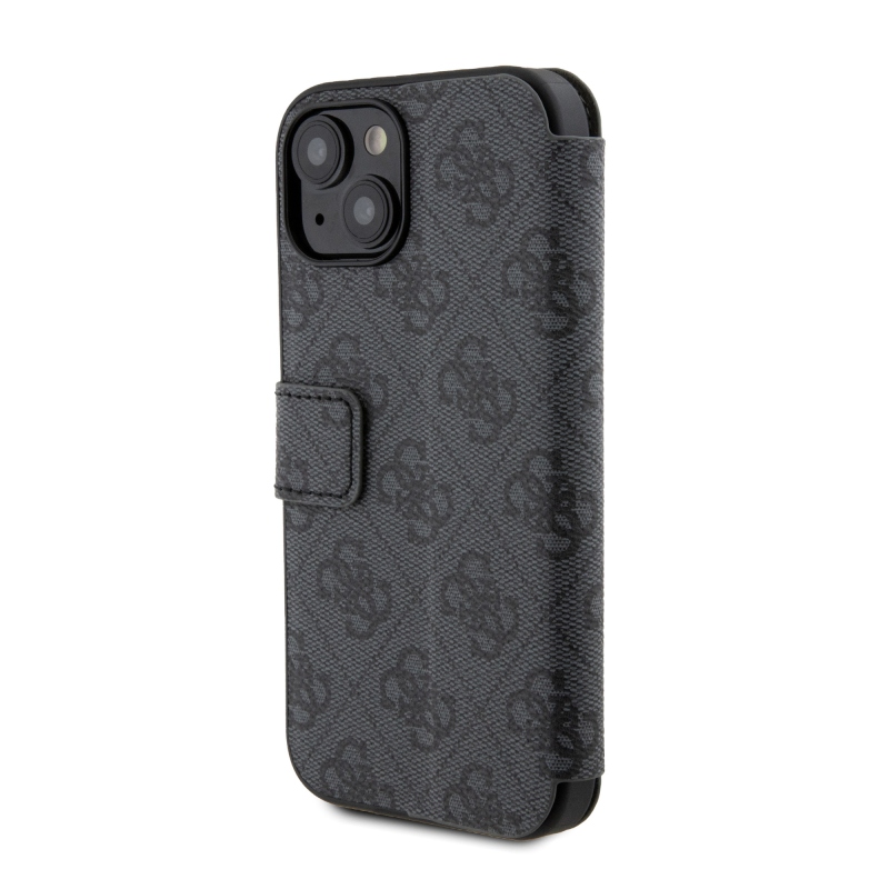 Guess PU Leather 4G Metal Logo Book Puzdro pre iPhone 15 Grey