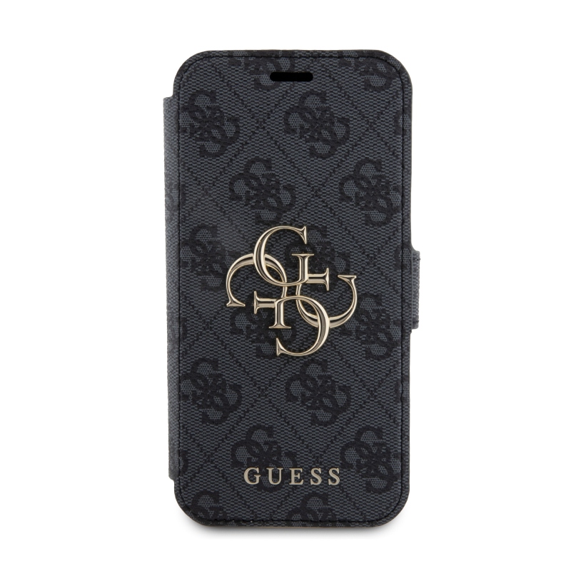 Guess PU Leather 4G Metal Logo Book Puzdro pre iPhone 15 Pro Grey