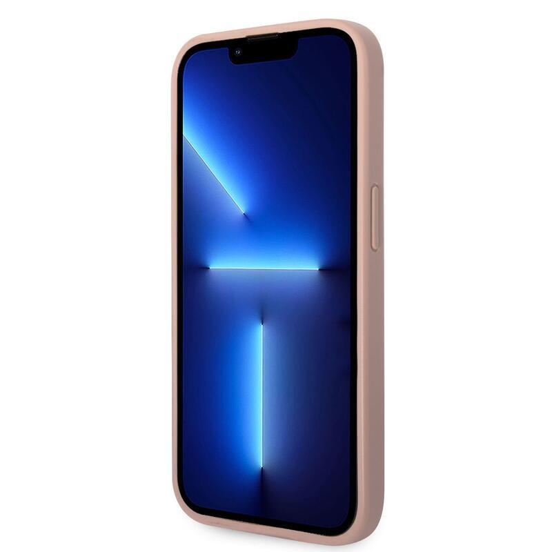 Guess PU saffiano gélový obal na iPhone 14 Pro Max - ružový