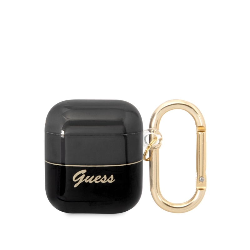Guess Translucent Puzdro pre AirPods 1/2 Black