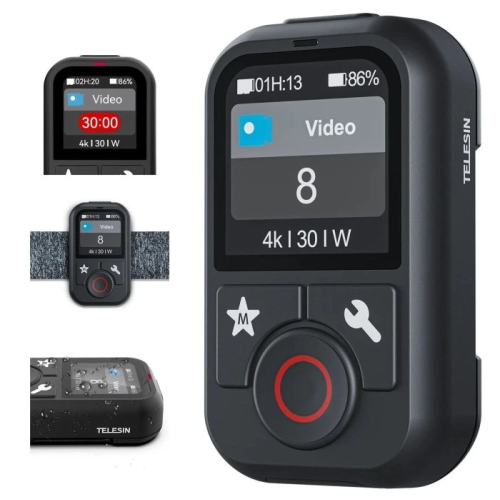 TELESIN Bluetooth diaľkový ovládač pre GoPro Hero 13/12/11/10/9/8 a GoPro Max
