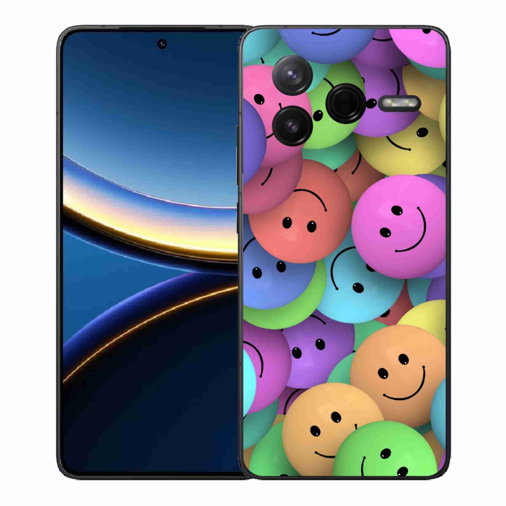 Gélový kryt mmCase na Xiaomi Poco F7 Pro - farební smajlíci