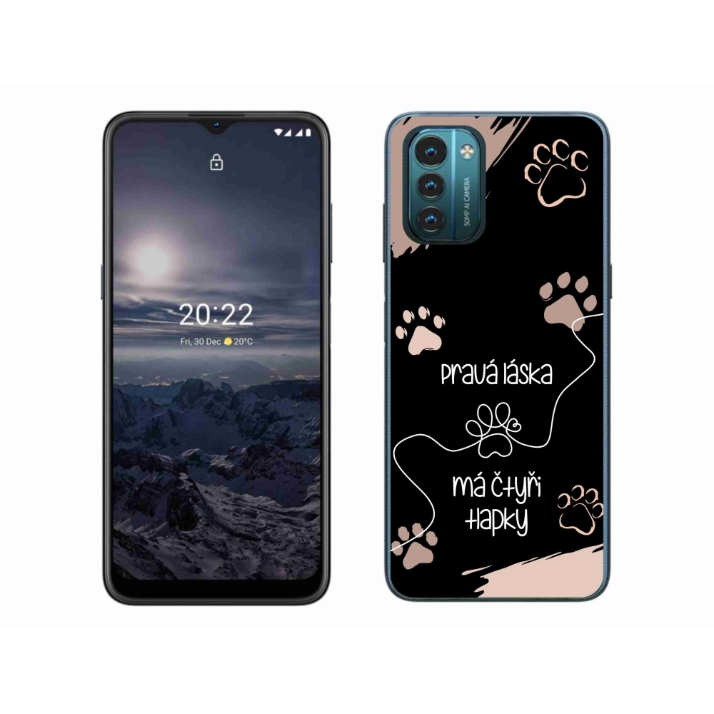 Gélový kryt mmCase na Nokia G11/G21 - psí motív 1 čierne pozadie