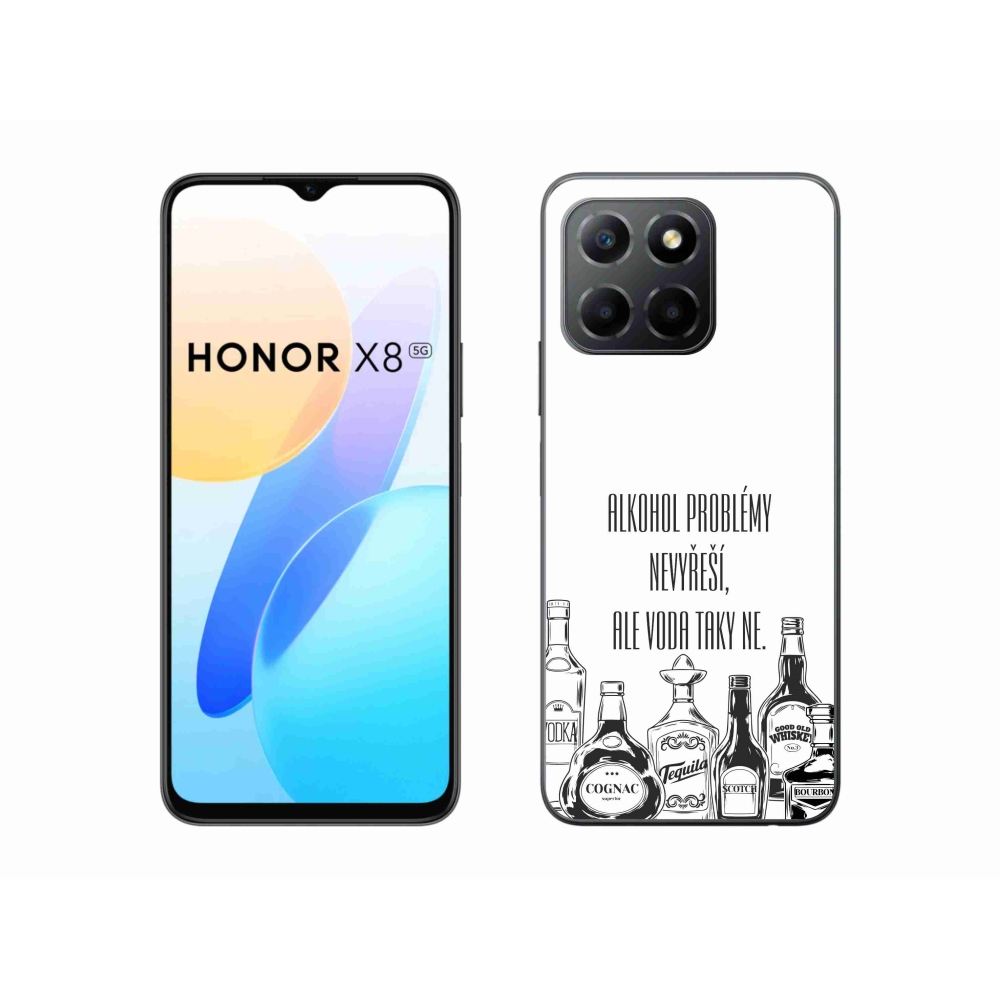 Gélový kryt mmCase na Honor X8 5G/Honor 70 Lite 5G - vtipný text biele pozadie