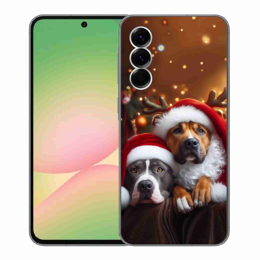 Gélový kryt mmCase na Samsung Galaxy A56 5G - vianočné psy