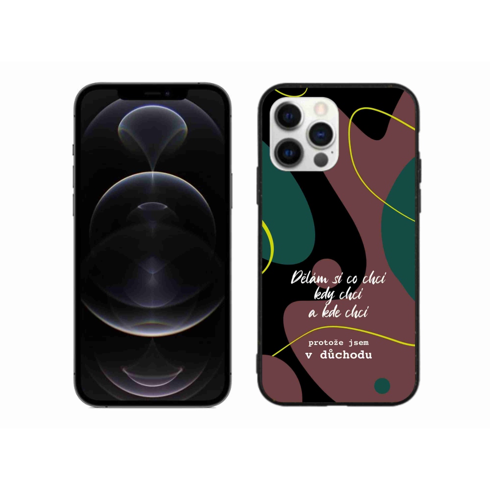 Gélový kryt mmCase na iPhone 12 Pro Max - vtipný text 10 čierne pozadie