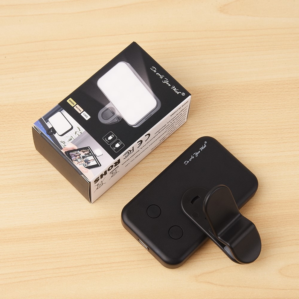 Mini LED svetlo na mobil s klipom 24 LED - čierne