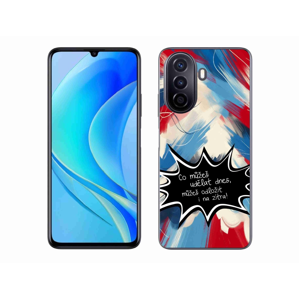 Gélový kryt mmCase na Huawei Nova Y70 - vtipný text 9 čierne pozadie